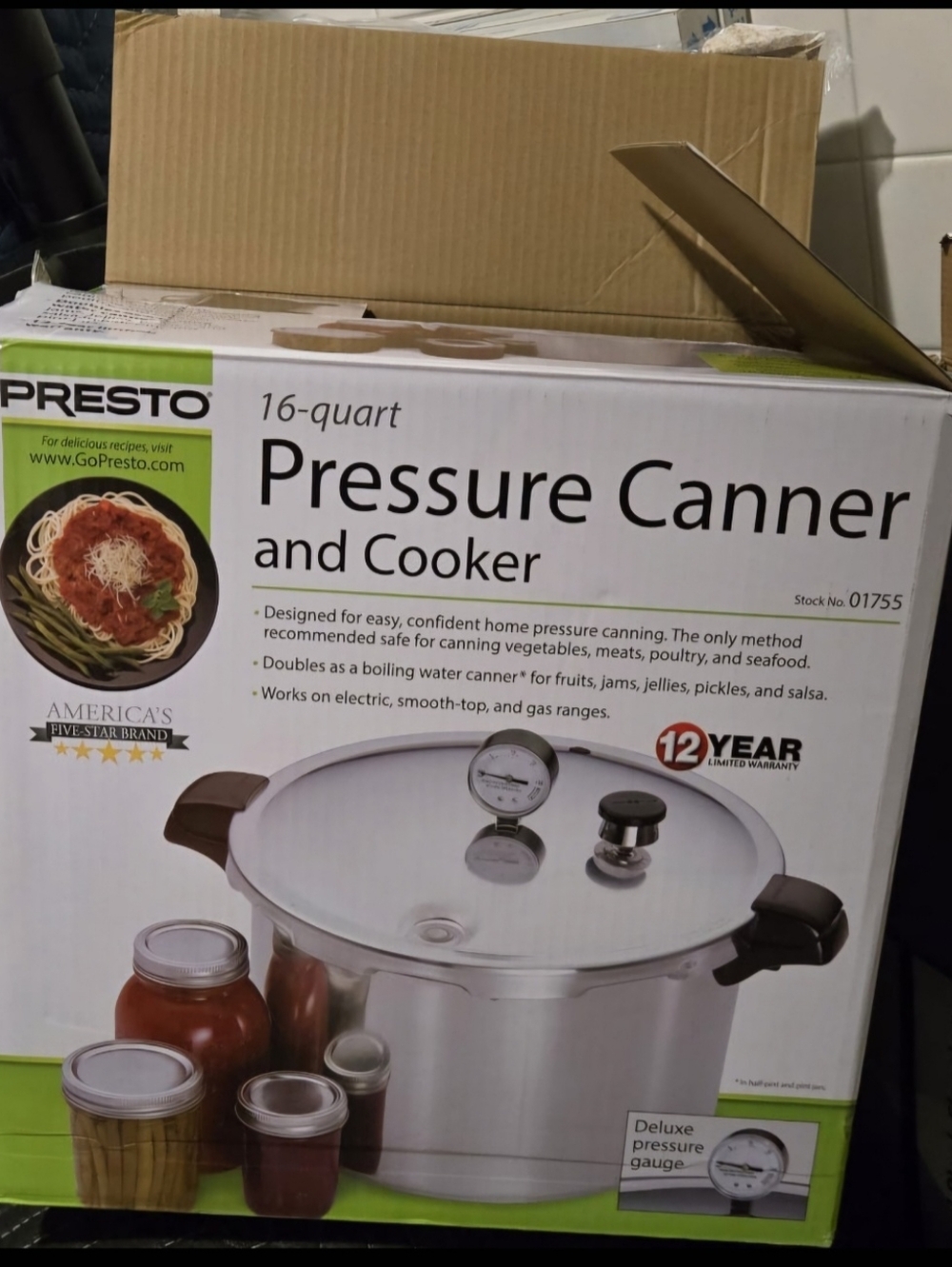 Presto 16-Quart Pressure Canner and Cooker - Silver